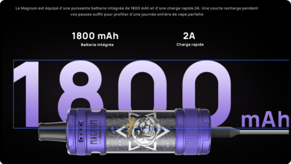 Une batterie de 1800mAh